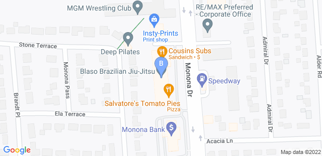 Map to Blaso Brazilian Jiu Jitsu
